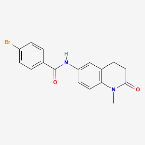 molecular formula C17H15BrN2O2 B6559686 4-bromo-N-(1-methyl-2-oxo-1,2,3,4-tetrahydroquinolin-6-yl)benzamide CAS No. 921913-95-3