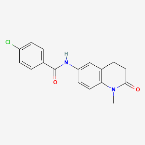 molecular formula C17H15ClN2O2 B6559689 4-chloro-N-(1-methyl-2-oxo-1,2,3,4-tetrahydroquinolin-6-yl)benzamide CAS No. 921913-53-3