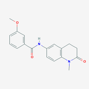 molecular formula C18H18N2O3 B6559702 3-methoxy-N-(1-methyl-2-oxo-1,2,3,4-tetrahydroquinolin-6-yl)benzamide CAS No. 922054-10-2