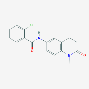 molecular formula C17H15ClN2O2 B6559703 2-chloro-N-(1-methyl-2-oxo-1,2,3,4-tetrahydroquinolin-6-yl)benzamide CAS No. 921999-54-4
