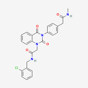 N-[(2-chlorophenyl)methyl]-2-(3-{4-[(methylcarbamoyl)methyl]phenyl}-2,4-dioxo-1,2,3,4-tetrahydroquinazolin-1-yl)acetamide