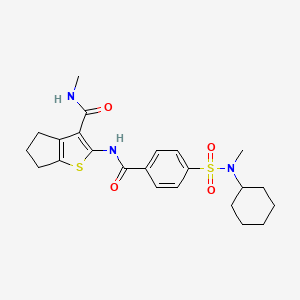 2-{4-[cyclohexyl(methyl)sulfamoyl]benzamido}-N-methyl-4H,5H,6H-cyclopenta[b]thiophene-3-carboxamide