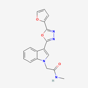 2-{3-[5-(furan-2-yl)-1,3,4-oxadiazol-2-yl]-1H-indol-1-yl}-N-methylacetamide