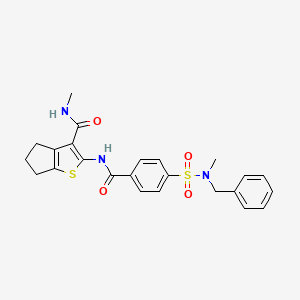 molecular formula C24H25N3O4S2 B6559753 2-{4-[benzyl(methyl)sulfamoyl]benzamido}-N-methyl-4H,5H,6H-cyclopenta[b]thiophene-3-carboxamide CAS No. 893100-51-1