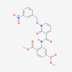 1,4-dimethyl 2-{1-[(3-nitrophenyl)methoxy]-2-oxo-1,2-dihydropyridine-3-amido}benzene-1,4-dicarboxylate