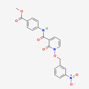 molecular formula C21H17N3O7 B6559810 methyl 4-{1-[(3-nitrophenyl)methoxy]-2-oxo-1,2-dihydropyridine-3-amido}benzoate CAS No. 852365-03-8