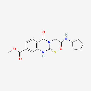 methyl 3-[(cyclopentylcarbamoyl)methyl]-4-oxo-2-sulfanylidene-1,2,3,4-tetrahydroquinazoline-7-carboxylate