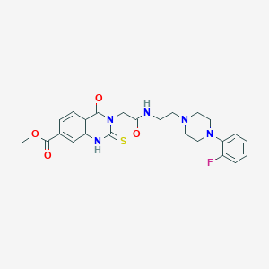 methyl 3-[({2-[4-(2-fluorophenyl)piperazin-1-yl]ethyl}carbamoyl)methyl]-4-oxo-2-sulfanylidene-1,2,3,4-tetrahydroquinazoline-7-carboxylate