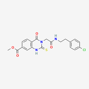 molecular formula C20H18ClN3O4S B6559851 methyl 3-({[2-(4-chlorophenyl)ethyl]carbamoyl}methyl)-4-oxo-2-sulfanylidene-1,2,3,4-tetrahydroquinazoline-7-carboxylate CAS No. 1021225-59-1