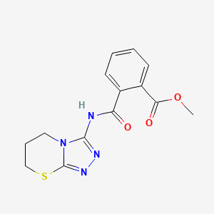 methyl 2-({5H,6H,7H-[1,2,4]triazolo[3,4-b][1,3]thiazin-3-yl}carbamoyl)benzoate