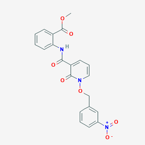 methyl 2-{1-[(3-nitrophenyl)methoxy]-2-oxo-1,2-dihydropyridine-3-amido}benzoate