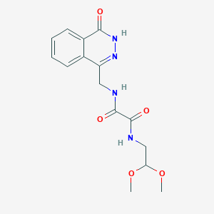 molecular formula C15H18N4O5 B6559922 N-(2,2-dimethoxyethyl)-N'-[(4-oxo-3,4-dihydrophthalazin-1-yl)methyl]ethanediamide CAS No. 946290-57-9