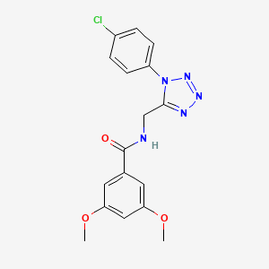 molecular formula C17H16ClN5O3 B6559944 N-{[1-(4-chlorophenyl)-1H-1,2,3,4-tetrazol-5-yl]methyl}-3,5-dimethoxybenzamide CAS No. 946308-49-2