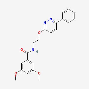 molecular formula C21H21N3O4 B6559954 3,5-dimethoxy-N-{2-[(6-phenylpyridazin-3-yl)oxy]ethyl}benzamide CAS No. 920180-72-9