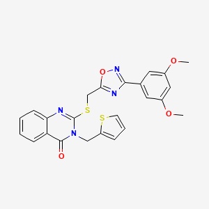 molecular formula C24H20N4O4S2 B6559983 2-({[3-(3,5-dimethoxyphenyl)-1,2,4-oxadiazol-5-yl]methyl}sulfanyl)-3-[(thiophen-2-yl)methyl]-3,4-dihydroquinazolin-4-one CAS No. 1021252-52-7