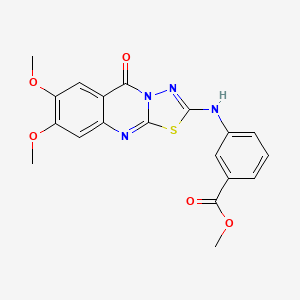 methyl 3-({7,8-dimethoxy-5-oxo-5H-[1,3,4]thiadiazolo[2,3-b]quinazolin-2-yl}amino)benzoate