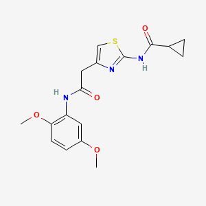 molecular formula C17H19N3O4S B6560083 N-(4-{[(2,5-dimethoxyphenyl)carbamoyl]methyl}-1,3-thiazol-2-yl)cyclopropanecarboxamide CAS No. 921802-55-3