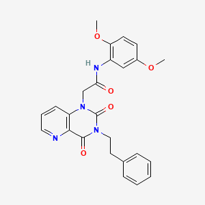 molecular formula C25H24N4O5 B6560092 N-(2,5-dimethoxyphenyl)-2-[2,4-dioxo-3-(2-phenylethyl)-1H,2H,3H,4H-pyrido[3,2-d]pyrimidin-1-yl]acetamide CAS No. 921823-70-3