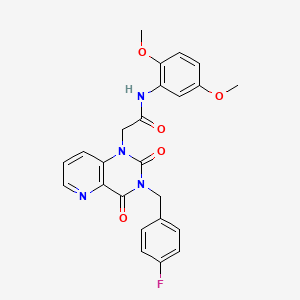 molecular formula C24H21FN4O5 B6560098 N-(2,5-dimethoxyphenyl)-2-{3-[(4-fluorophenyl)methyl]-2,4-dioxo-1H,2H,3H,4H-pyrido[3,2-d]pyrimidin-1-yl}acetamide CAS No. 921778-00-9