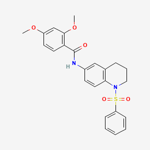 N-[1-(benzenesulfonyl)-1,2,3,4-tetrahydroquinolin-6-yl]-2,4-dimethoxybenzamide