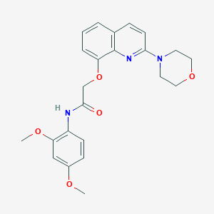 N-(2,4-dimethoxyphenyl)-2-{[2-(morpholin-4-yl)quinolin-8-yl]oxy}acetamide