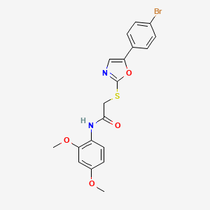 2-{[5-(4-bromophenyl)-1,3-oxazol-2-yl]sulfanyl}-N-(2,4-dimethoxyphenyl)acetamide