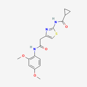 molecular formula C17H19N3O4S B6560156 N-(4-{[(2,4-dimethoxyphenyl)carbamoyl]methyl}-1,3-thiazol-2-yl)cyclopropanecarboxamide CAS No. 921549-17-9