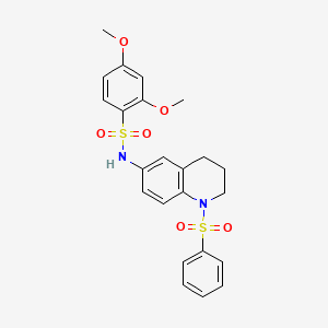 N-[1-(benzenesulfonyl)-1,2,3,4-tetrahydroquinolin-6-yl]-2,4-dimethoxybenzene-1-sulfonamide