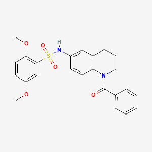 molecular formula C24H24N2O5S B6560207 N-(1-benzoyl-1,2,3,4-tetrahydroquinolin-6-yl)-2,5-dimethoxybenzene-1-sulfonamide CAS No. 946380-71-8