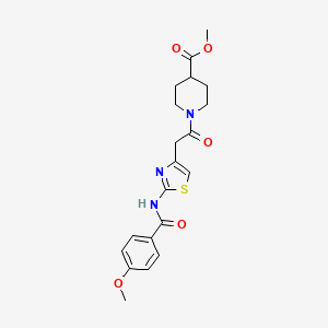methyl 1-{2-[2-(4-methoxybenzamido)-1,3-thiazol-4-yl]acetyl}piperidine-4-carboxylate
