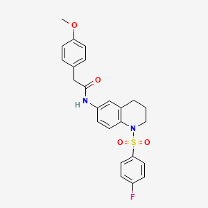 N-[1-(4-fluorobenzenesulfonyl)-1,2,3,4-tetrahydroquinolin-6-yl]-2-(4-methoxyphenyl)acetamide