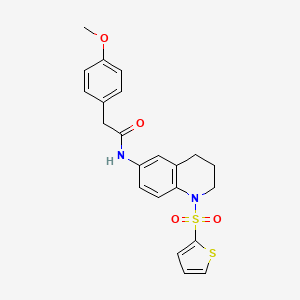 2-(4-methoxyphenyl)-N-[1-(thiophene-2-sulfonyl)-1,2,3,4-tetrahydroquinolin-6-yl]acetamide