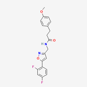 N-{[5-(2,4-difluorophenyl)-1,2-oxazol-3-yl]methyl}-3-(4-methoxyphenyl)propanamide