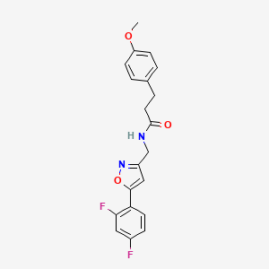 molecular formula C20H18F2N2O3 B6560331 N-{[5-(2,4-difluorophenyl)-1,2-oxazol-3-yl]methyl}-3-(4-methoxyphenyl)propanamide CAS No. 1021265-16-6