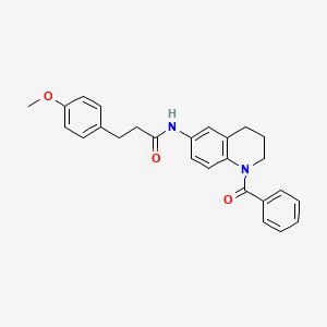 molecular formula C26H26N2O3 B6560339 N-(1-benzoyl-1,2,3,4-tetrahydroquinolin-6-yl)-3-(4-methoxyphenyl)propanamide CAS No. 946318-30-5