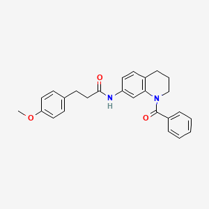 molecular formula C26H26N2O3 B6560360 N-(1-benzoyl-1,2,3,4-tetrahydroquinolin-7-yl)-3-(4-methoxyphenyl)propanamide CAS No. 946368-40-7