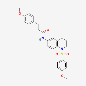 molecular formula C26H28N2O5S B6560361 N-[1-(4-methoxybenzenesulfonyl)-1,2,3,4-tetrahydroquinolin-6-yl]-3-(4-methoxyphenyl)propanamide CAS No. 946382-68-9
