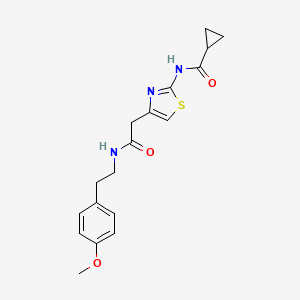 molecular formula C18H21N3O3S B6560375 N-[4-({[2-(4-methoxyphenyl)ethyl]carbamoyl}methyl)-1,3-thiazol-2-yl]cyclopropanecarboxamide CAS No. 921802-23-5