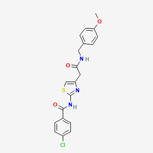 4-chloro-N-[4-({[(4-methoxyphenyl)methyl]carbamoyl}methyl)-1,3-thiazol-2-yl]benzamide