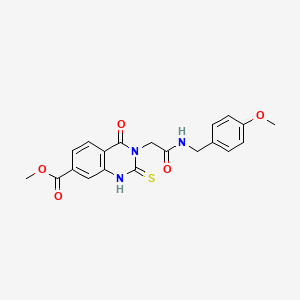 molecular formula C20H19N3O5S B6560408 methyl 3-({[(4-methoxyphenyl)methyl]carbamoyl}methyl)-4-oxo-2-sulfanylidene-1,2,3,4-tetrahydroquinazoline-7-carboxylate CAS No. 1021250-71-4