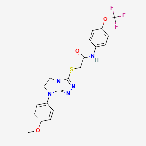 2-{[7-(4-methoxyphenyl)-5H,6H,7H-imidazo[2,1-c][1,2,4]triazol-3-yl]sulfanyl}-N-[4-(trifluoromethoxy)phenyl]acetamide