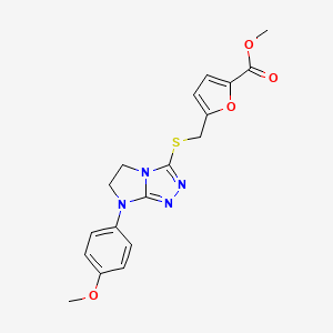 methyl 5-({[7-(4-methoxyphenyl)-5H,6H,7H-imidazo[2,1-c][1,2,4]triazol-3-yl]sulfanyl}methyl)furan-2-carboxylate