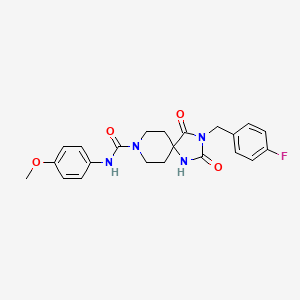 3-[(4-fluorophenyl)methyl]-N-(4-methoxyphenyl)-2,4-dioxo-1,3,8-triazaspiro[4.5]decane-8-carboxamide
