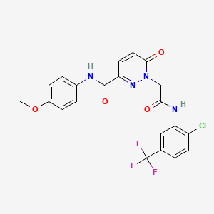 1-({[2-chloro-5-(trifluoromethyl)phenyl]carbamoyl}methyl)-N-(4-methoxyphenyl)-6-oxo-1,6-dihydropyridazine-3-carboxamide