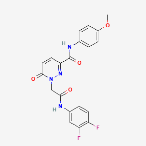 molecular formula C20H16F2N4O4 B6560499 1-{[(3,4-difluorophenyl)carbamoyl]methyl}-N-(4-methoxyphenyl)-6-oxo-1,6-dihydropyridazine-3-carboxamide CAS No. 920157-30-8