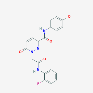 molecular formula C20H17FN4O4 B6560526 1-{[(2-fluorophenyl)carbamoyl]methyl}-N-(4-methoxyphenyl)-6-oxo-1,6-dihydropyridazine-3-carboxamide CAS No. 920248-83-5