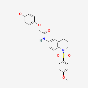 molecular formula C25H26N2O6S B6560536 N-[1-(4-methoxybenzenesulfonyl)-1,2,3,4-tetrahydroquinolin-6-yl]-2-(4-methoxyphenoxy)acetamide CAS No. 946213-07-6