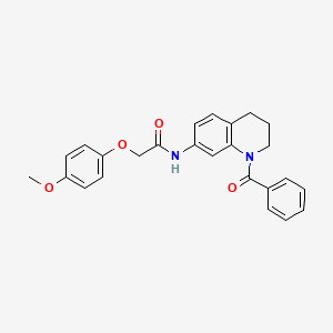 molecular formula C25H24N2O4 B6560546 N-(1-benzoyl-1,2,3,4-tetrahydroquinolin-7-yl)-2-(4-methoxyphenoxy)acetamide CAS No. 946266-86-0