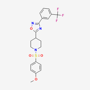 1-(4-methoxybenzenesulfonyl)-4-{3-[3-(trifluoromethyl)phenyl]-1,2,4-oxadiazol-5-yl}piperidine