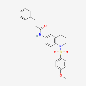 N-[1-(4-methoxybenzenesulfonyl)-1,2,3,4-tetrahydroquinolin-6-yl]-3-phenylpropanamide